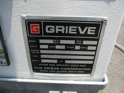 12" width x 18" H x 8" D Grieve #BMPC-12188, electric box furnace, 2300° F.