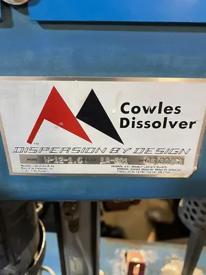 Used COWLES DISSOLVER W-12-1.0 Dispersers / Emulsifiers Ohio US | Surplus Asset Holdings #1227945