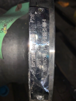 6x4 - 150# Flo-Tite Ball / V-Ball Valve Air Operated Unused