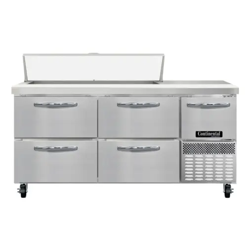Continental RA68SN12-D 68" Sandwich/salad Prep Table W/ Refrigerated Base, 115v