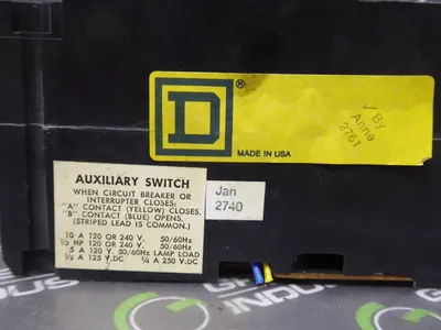Square D FAL360501212 Circuit Breaker 50 Amps 600VAC w/ Auxiliary Switch Used