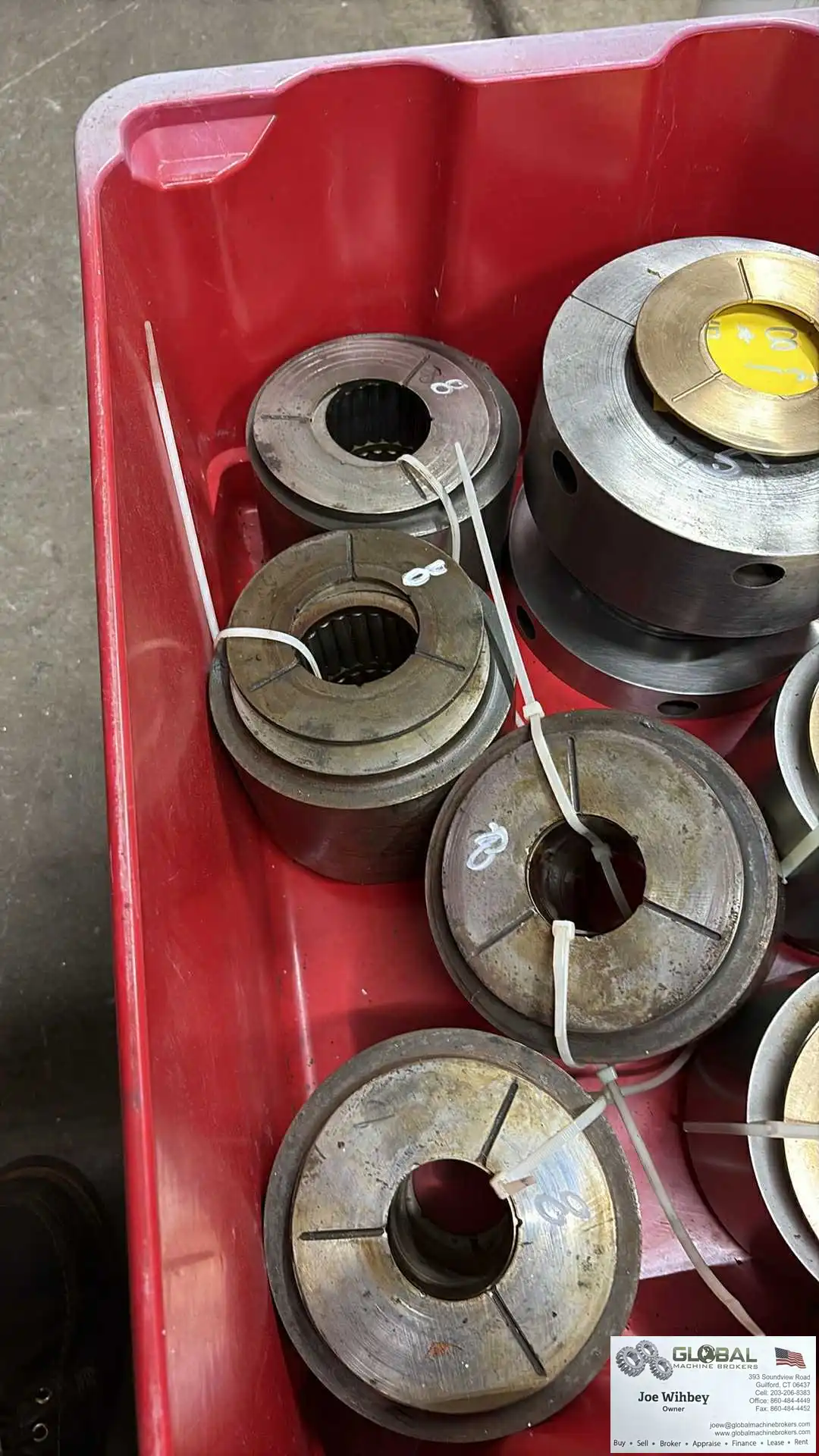 Us Baird 444 (2) Upper and (2) Lower Rolls With Needle Roll Pins,