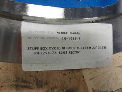 22" Goulds 3175M  Stuffing Box Cover , New