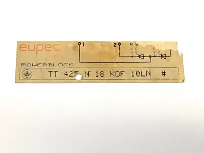 Used Eupec TT425N18KOF 10LN Semiconductor Parts Michigan US | Maverick Industrial Sales #1401071