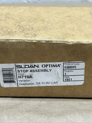 Sloan Stop Assembly H710A NIB Fast Shipping! + Warranty