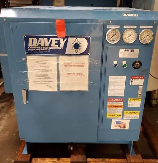 Used DAVEY AIR COMPRESSORS 50BAQ Rotary Screw & Sliding Vane Air Compressors Florida US | SMT Resource #495236