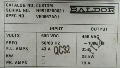 REFURBISHED BALDOR VE0667A01 SERVO DRIVE