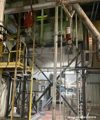 Used FMC 8' x 60' Sanitary Stainless Steel Rotary Dryer – Steam Heated with IEP Explosion Protection System