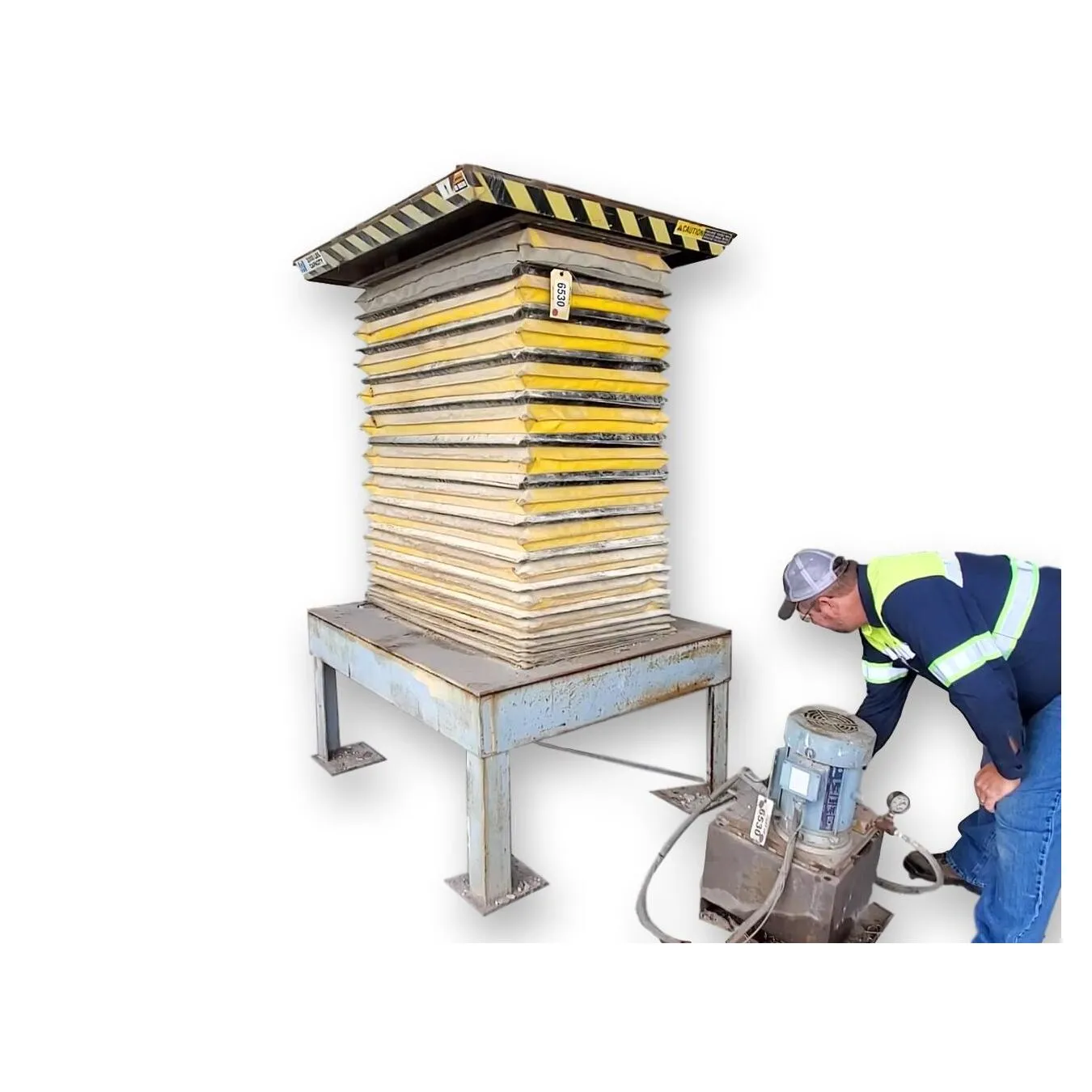 48" X 60" Autoquip Hydraulic Scissor Lift Table 3,000 Lb Capacity 8' Lift height