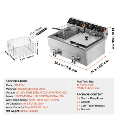 Used VEVOR SC-102V Cookers / Coolers / Fryers Michigan US | Miedema Asset Management Group #1325661
