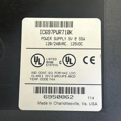 Used GE FANUC IC697PWR710K Power Supplies | Surplus Asset Holdings #1227372