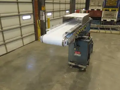 Proctor & Schwartz Hydraulic Powered Swivel Arm Feed Conveyor Food Processing