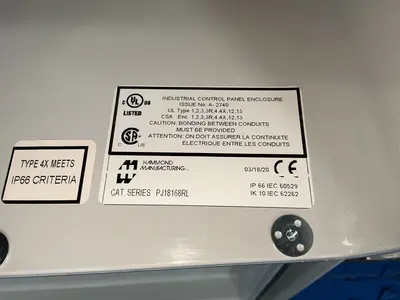 Used 2020 HAMMOND PJ18168RL Electrical Panels Ohio US | HGR 24 #1478281