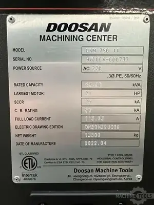 USED 2022 DOOSAN DNM 750II