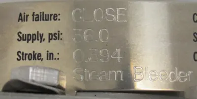 REFURBISHED FLOWSERVE 3850P1 CONTROL VALVE 1/2" 510+37-W1D1-GM1-0000