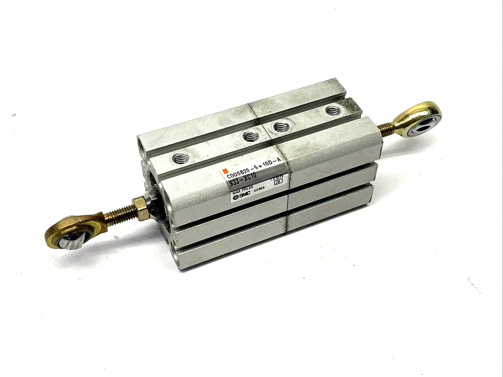 CDQSB20-5+10D-A933-XC10, CDQSB20-5+10D | SMC CDQSB20-5+10D-A933-XC10 Pneumatic Cylinder 20mm Bore, Dual Stroke 5mm & 10mm - Used