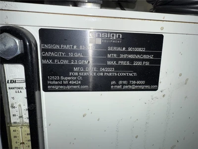 71" Wide Ensign Hydraulic Lift And Dump Gaylord Dumper. 4,000 LB Capacity