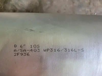 6", Equal-Tee, Butt Weld, WP316