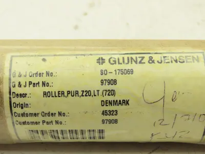 Glunz Jensen 97908 PUR Z20 Drive Roller for Gecko 85P Ink Plate Film Processor