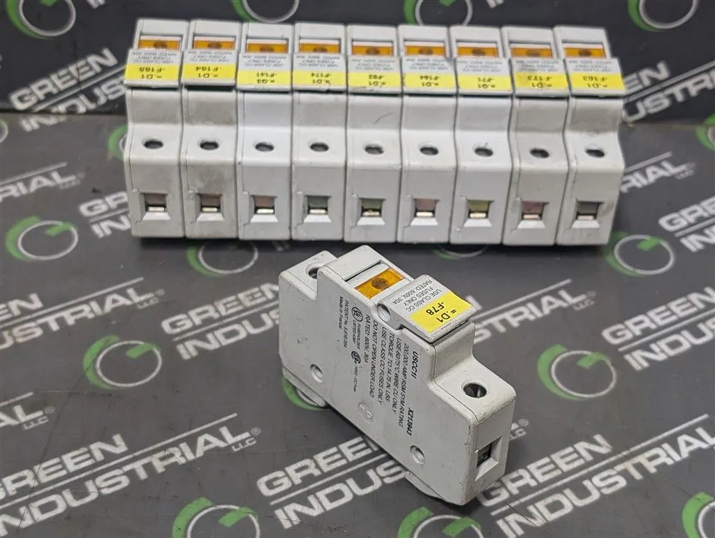 Lot of 10 Ferraz Shawmut USCC1L X213943 Fuse Holders 600VAC 30A Orange Used