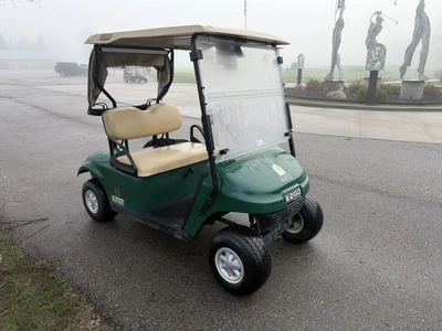 (1) 2017 E-Z-Go golf cart with a Kawasaki gas engine, model 625111G01, includes canopy, ball cover, ...