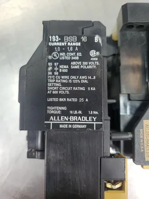 Allen-Bradley 100-A12ND3/B Contactor w/193-BSB16B Trip Module. 4C-13