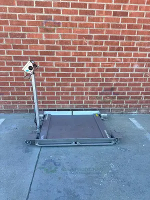 USED METTLER TOLEDO PUA669 STAINLESS STEEL SCALE 500 LBS W/ 36" X 36" PLATFORM, RAMPS