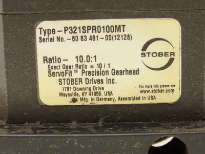 Stober P321SPR0100MT Servo Gearbox 10:1 Precision Gearhead Reducer ServoFit