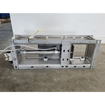 Used 6" Square Stainless Steel Pneumatic Roller Gate Valve