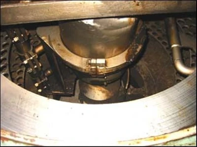(2) ATM/De Laval Mark III 36 x 20 solid basket centrifuges, 316SS.