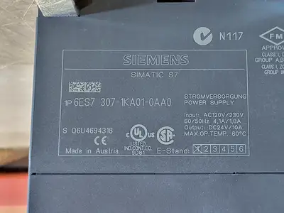USED SIEMENS 6ES7 307-1KA01-0AA0