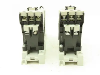 Fuji Elec BM3RSR-P16 Manual Starter .1-.16A  Adj Overload w Contactor Lot of 2