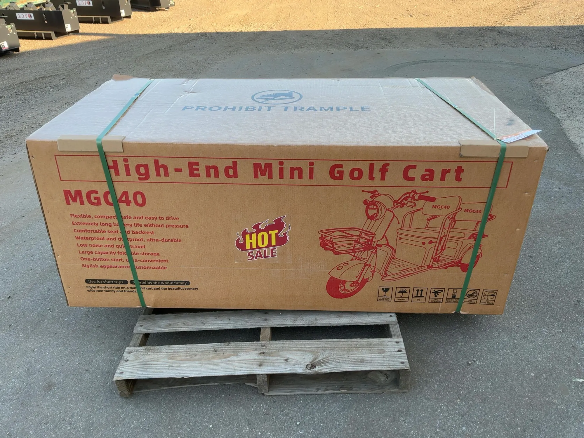 New SDLANCH MGC40 3-Wheel Mini Electric Golf Cart / Scooter, 60 Volt, 600 Watt Motor, Three Speed, 2...