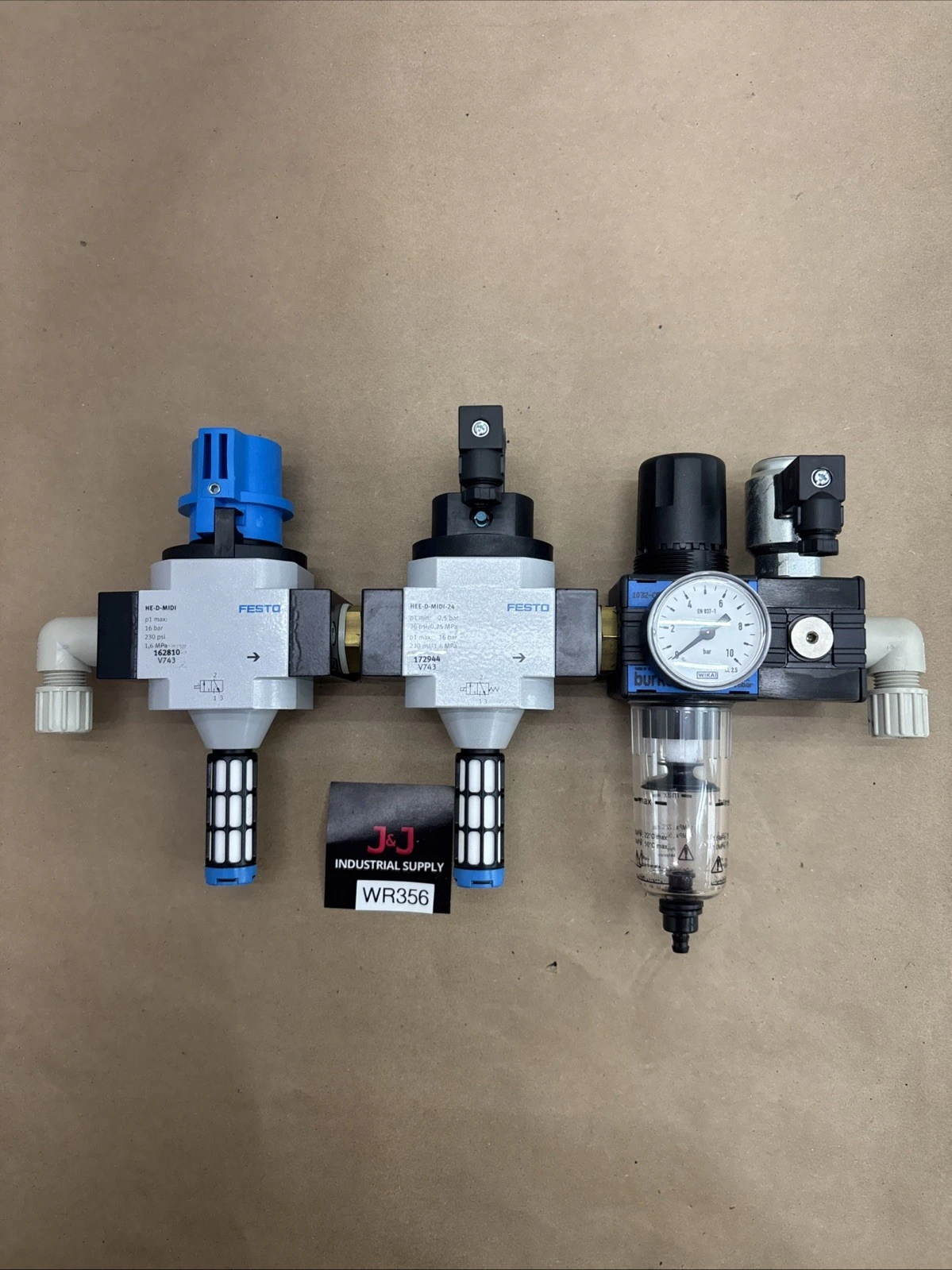 New Festo/burkert  Pneumatic Air Filter Assembly More Info In Description.