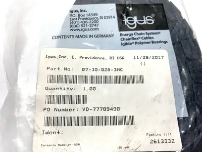 New | in-Stock IGUS E-CHAIN 1-7/16" WIDTH X 37" LENGTH Misc Industrial Equipment | Maverick Industrial Sales #1110607