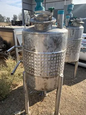 Tank, 100 Gallon, S/st, Jkt, Agit, DT/DB, 28" x 32" #S742662