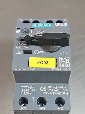 USED Siemens Siemens 3RV2021-1JA10