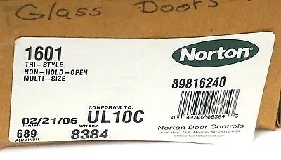 NEW NORTON 1601 DOOR CLOSER UL10C