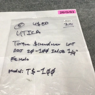 Used Utica TS-100 Power & Hand Tools (Misc) California US | Davliegogo LLC #1711362