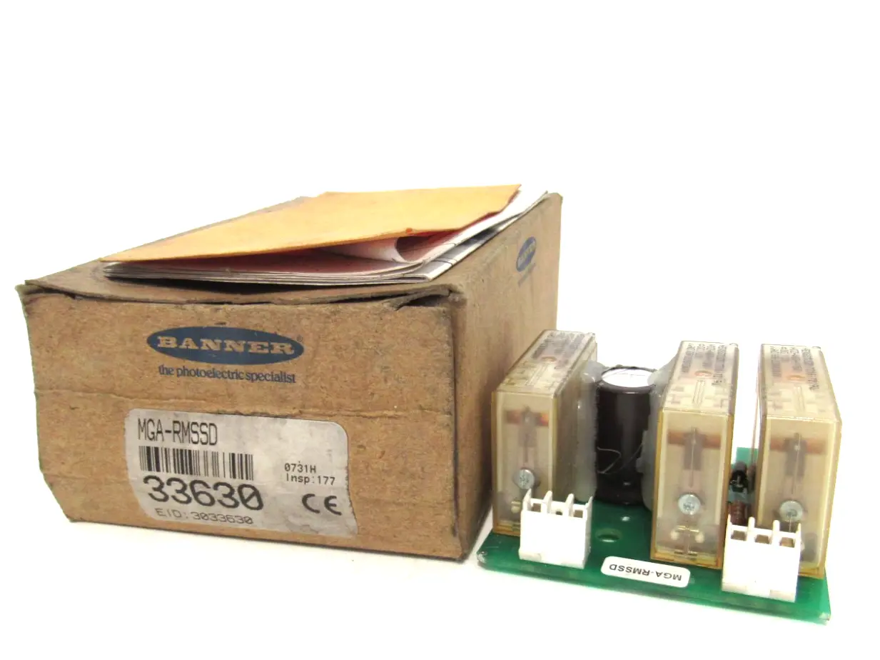 NEW BANNER ENGINEERING MGA-RMSSD RELAY MODULE 33630 MGARMSSD