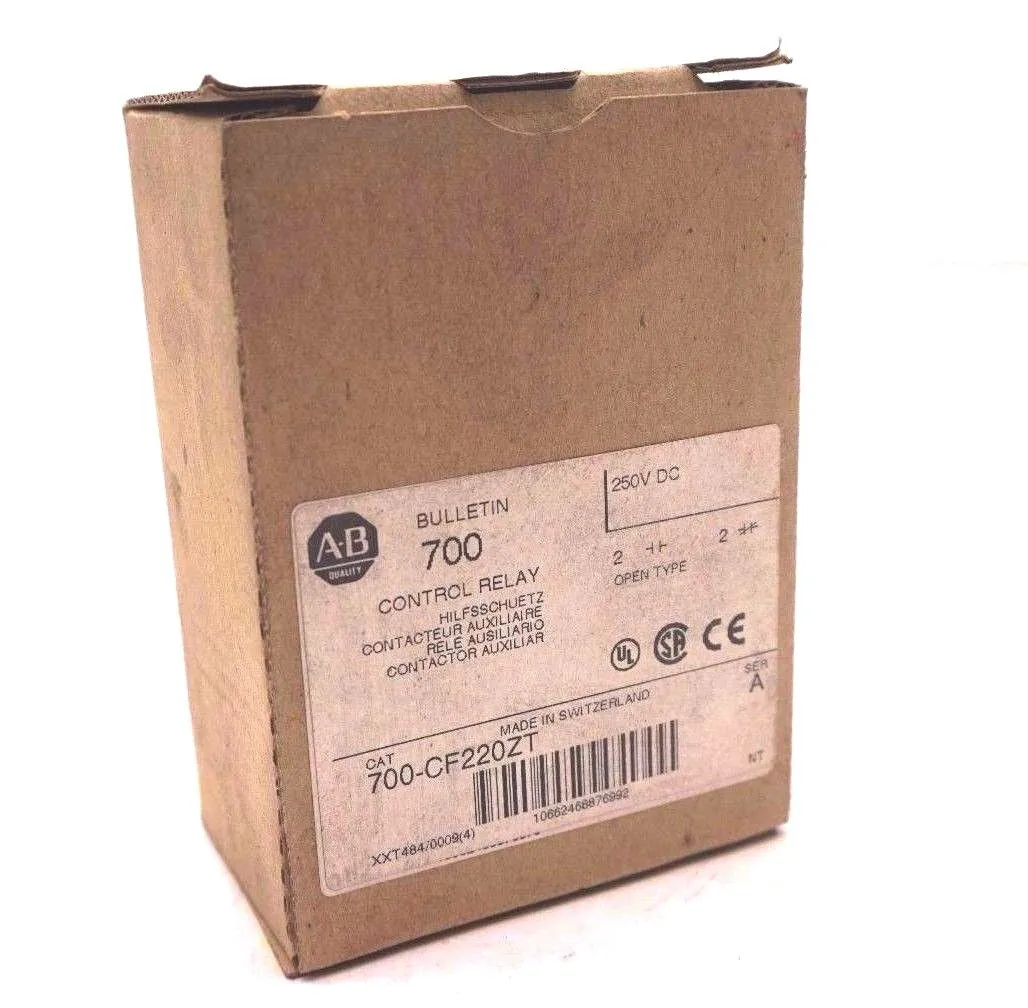 NEW ALLEN BRADLEY 700-CF220ZT CONTROL RELAY SER.A 700CF220ZT