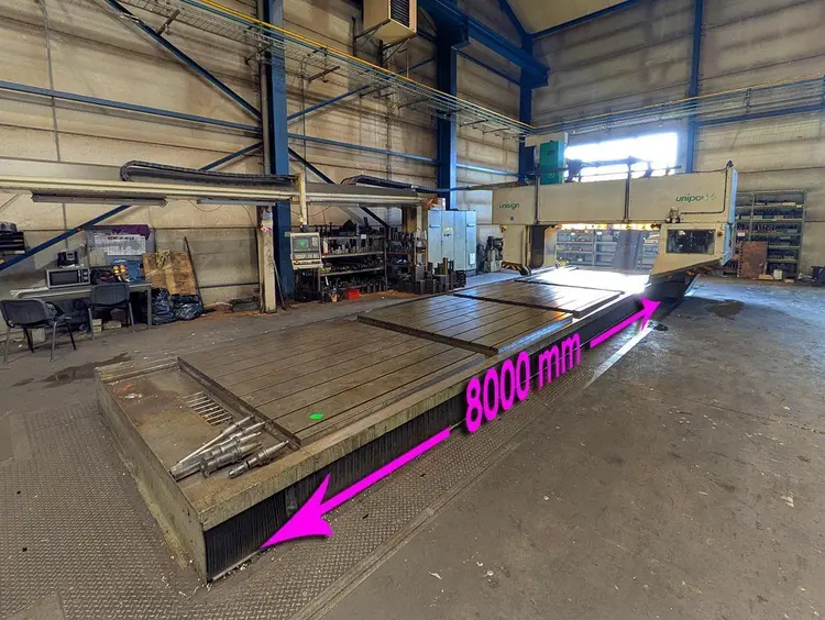 Used UNISIGN UNIPORT 6 X: 8000 - Y: 2500 - Z: 800 MM CNC 5 AXES Bed Type Mills | Apt International N.V #364641