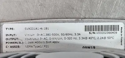 Eaton SVX001A1-4A1B1 Motor Drives/VFDs/Speed Controller (BIN552)