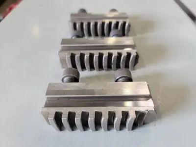 Lathe Chuck Top Jaws 3-3/4" x 2-1/4" x 1" (Set of 3)