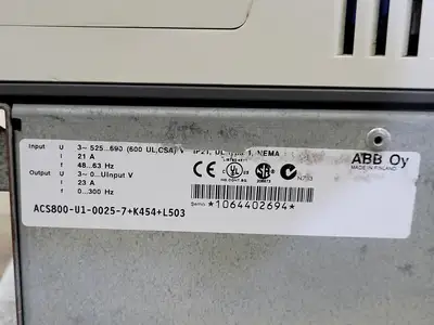 USED ABB ACS800-U1-0025-7+K454+L503