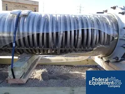 USED Chem Flowtronics 160 Sq Ft QVF Corning Coil Condenser, 316L S/S, 150#