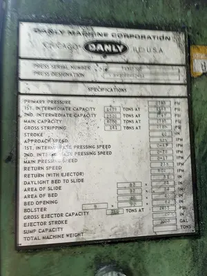 USED DANLY H-4000-92-84