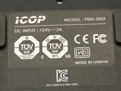 ICOP 825-0428-1R Cognex 9" Resistive Touch Panel 1024x600 LCD Screen PMX-090T