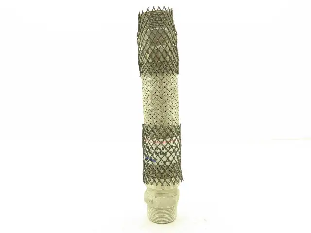 Hose Master MB-304 1-1/2"x 12" Braided Stainless Steel Flex Hose 1.5" NPT Male