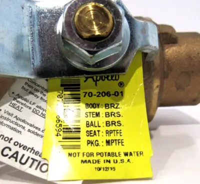 NEW APOLLO VALVES 70-206-01 BALL VALVE 1-1/4" 7020601